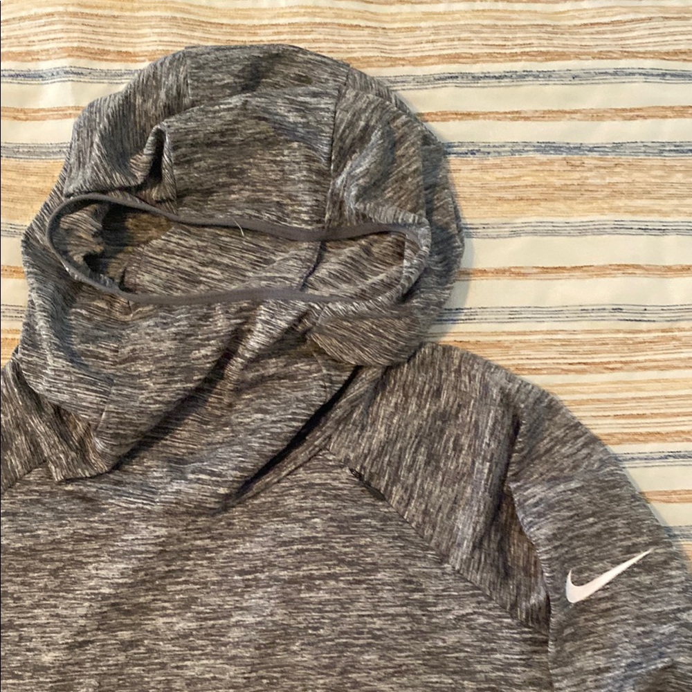 Nike Gray Hooded Dri-Fit Running